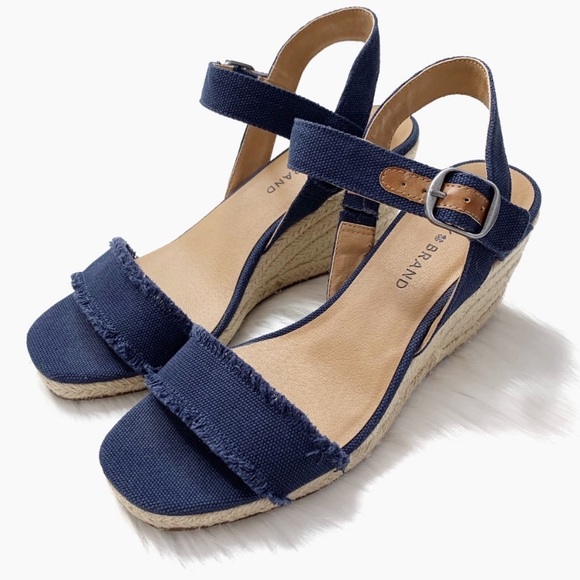 Lucky Brand Shoes - Lucky Brand Navy Marceline Navy Wedge Sandals
